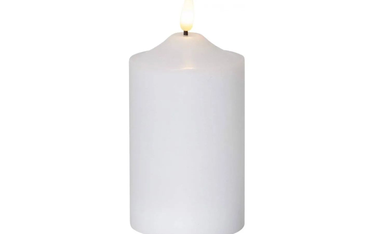 Star Trading Flamme Topp Batteridrivet Blockljus 15cm Vit* Flamme Batteriljus (Hela Serien)|Flamme Batteriljus (Hela Serien)