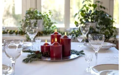 Star Trading Flamme Topp Batteridrivet Blockljus 17cm Mörkröd* Flamme Batteriljus (Hela Serien)|Flamme Batteriljus (Hela Serien)