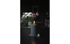 Flamme Batteriljus (Hela Serien)|Flamme Batteriljus (Hela Serien)<Star Trading Flamme Topp Batteridrivet Blockljus 15cm Svart