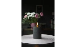 Flamme Batteriljus (Hela Serien)|Flamme Batteriljus (Hela Serien)<Star Trading Flamme Topp Batteridrivet Blockljus 15cm Svart