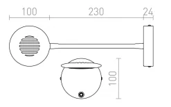 Sovrum|Läslampor<Rendl Flap Vägglampa Krom LED 4,2W 3000K