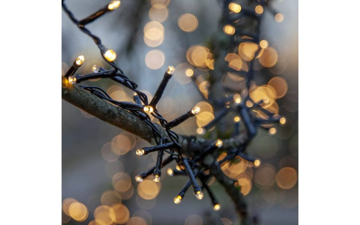 Star Trading Flashy Clusterslinga 2400K 30m Svart IP44* Långa Ljusslingor (21M+)|Clusterslingor