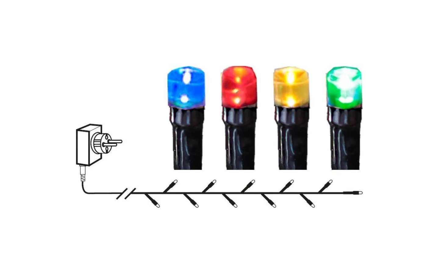 Ljusslingor Med Färgade Lampor<Star Trading Flashy Ljusslinga 21m Multifärgad IP44