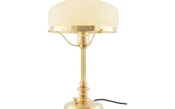 Karlskrona Lampfabrik Flat bordlampskärm 235 - Benvitt överfångsglas* Reservglas Och Reservdelar