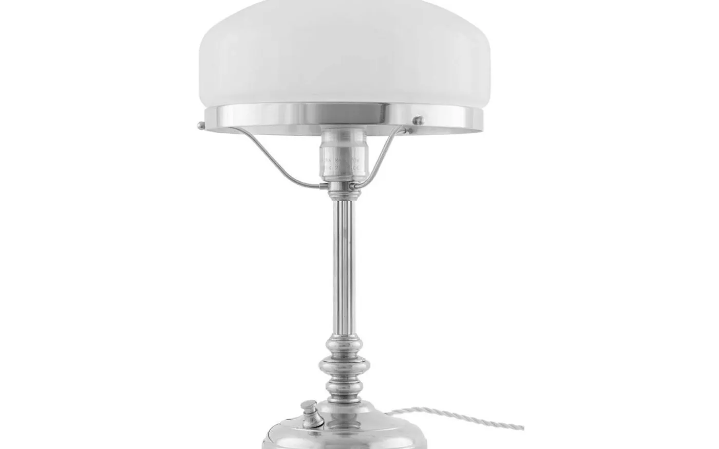 Flat bordlampskärm 235 - Vitt överfångsglas