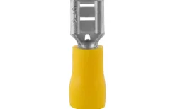 Flatstifthylsa, Isolerad, 4,0-6,0 mm², Gul, 100 kpl/pkt