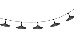 Flex Out Ljusslinga 6,5m med 5st Lamina skärmar 29cm Svart IP44