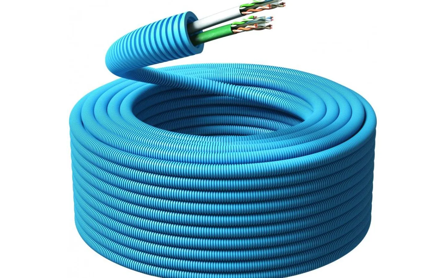 Förläggningsmaterial<Malmbergs Flexrör 2x U/UTP Cat.6, Ø20mm, 100m, Ring