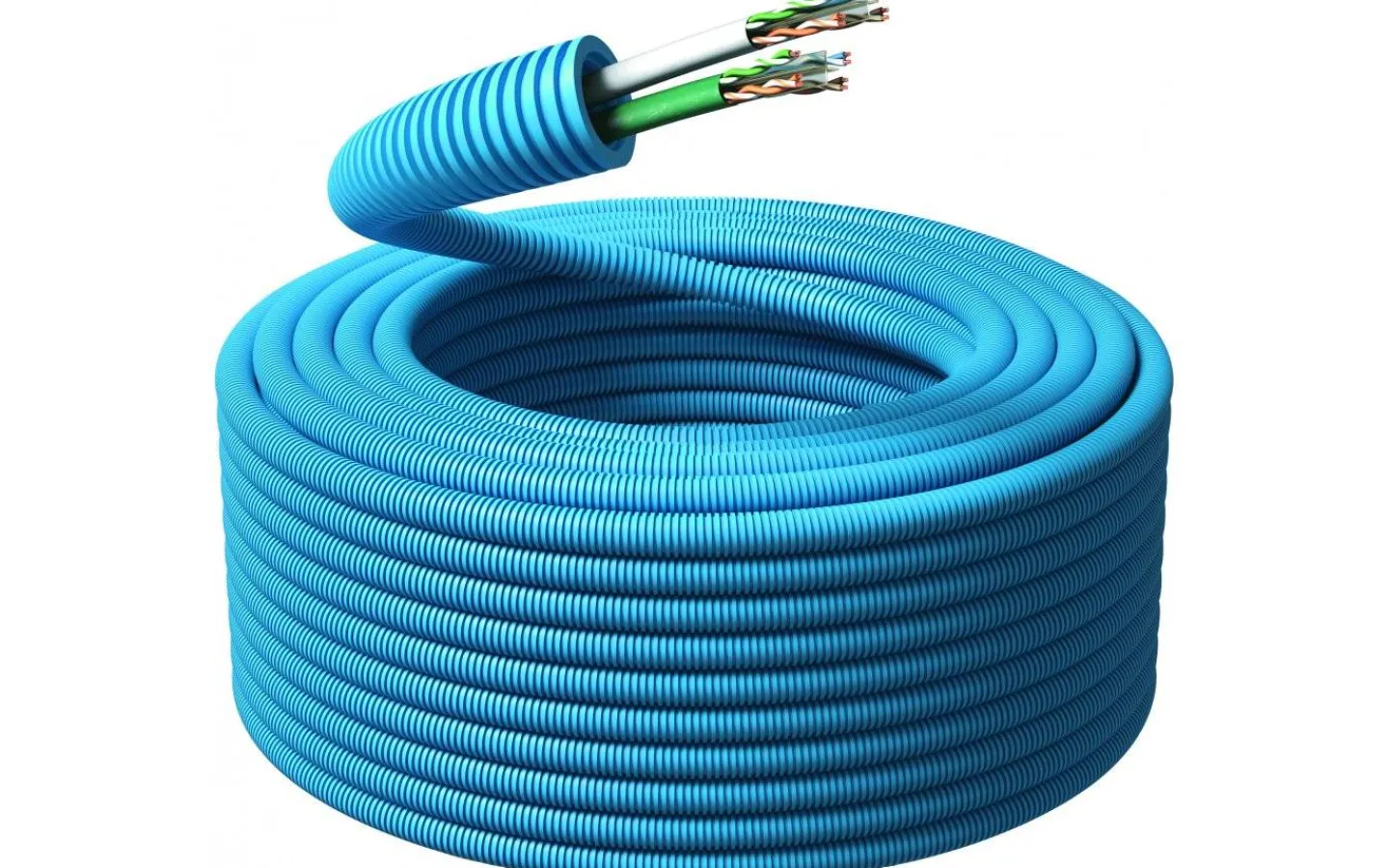 Förläggningsmaterial<Malmbergs Flexrör 2x U/UTP Cat.6, Ø16mm, 100m, Ring