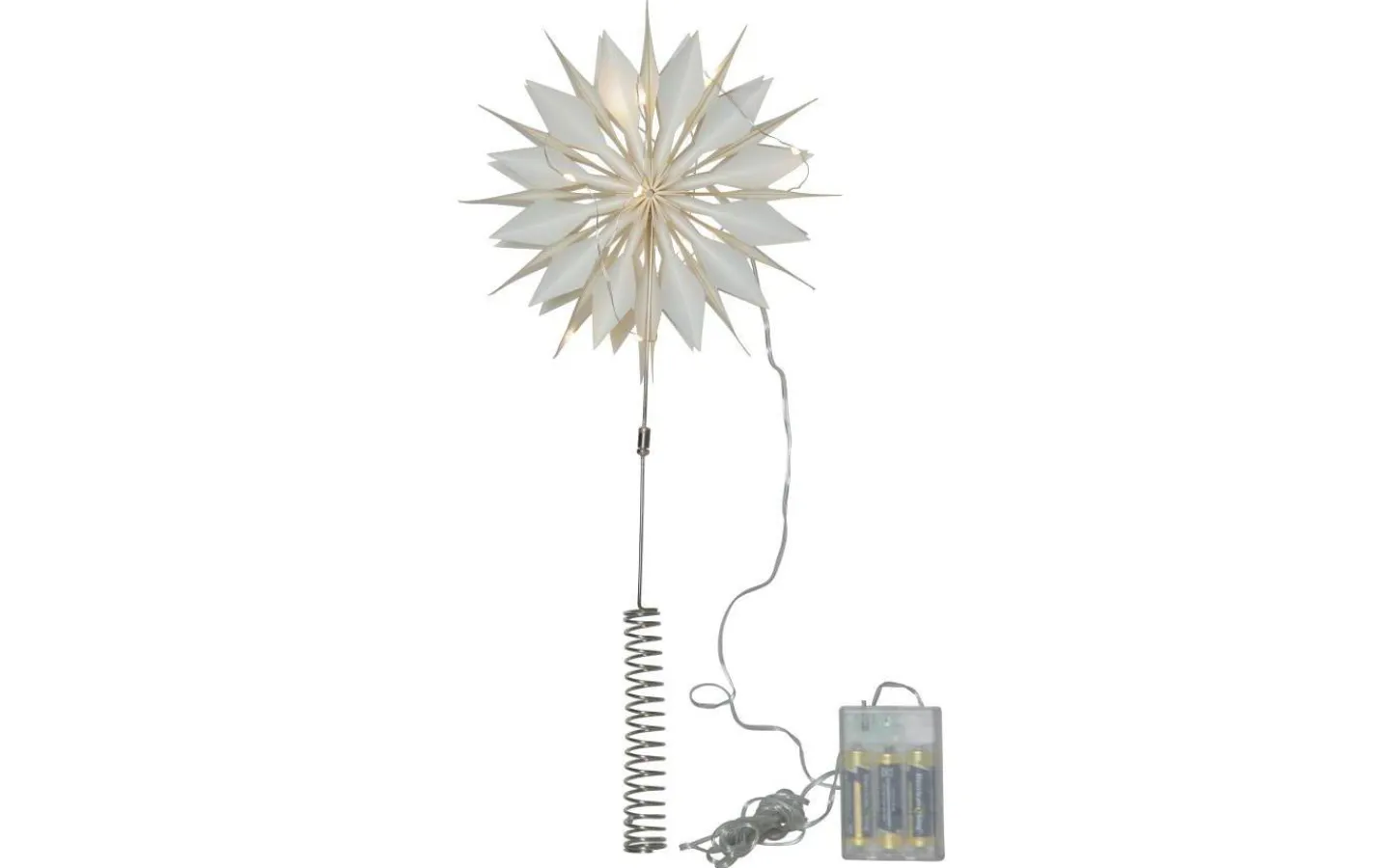 Julgranstillbehör<Star Trading Flinga Batteridriven Toppstjärna 43cm Vit