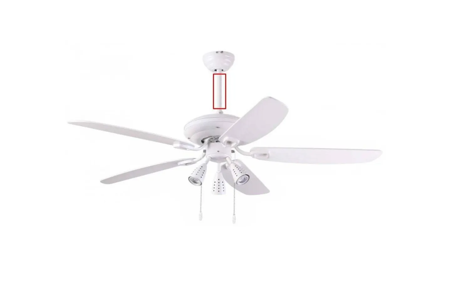 Texa Design Fläktstång Till Orion Takfläkt Vit 30cm* Takfläktar|Sovrum