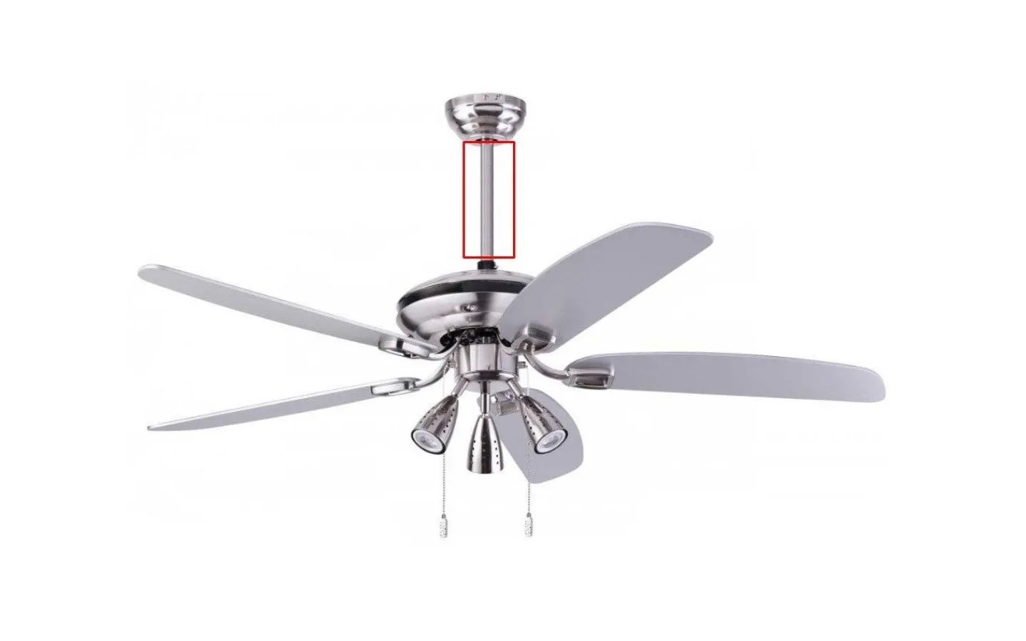 Takfläktar|Sovrum<Texa Design Fläktstång Till Orion Takfläkt Nickel 30cm