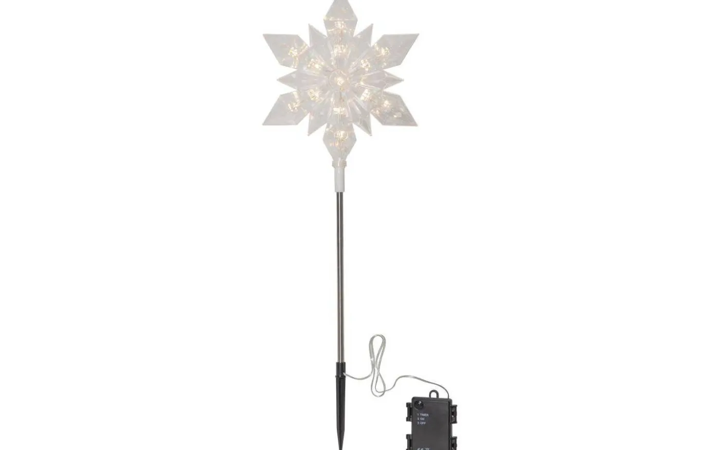 Flocke Batteridriven Utomhusdekoration 48cm Transparent