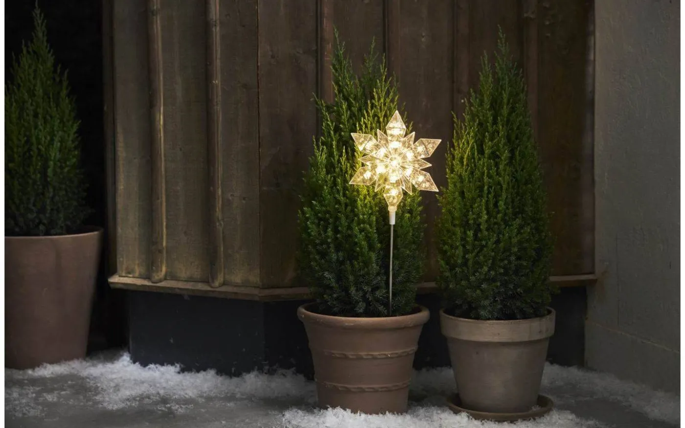 Flocke Batteridriven Utomhusdekoration 48cm Transparent