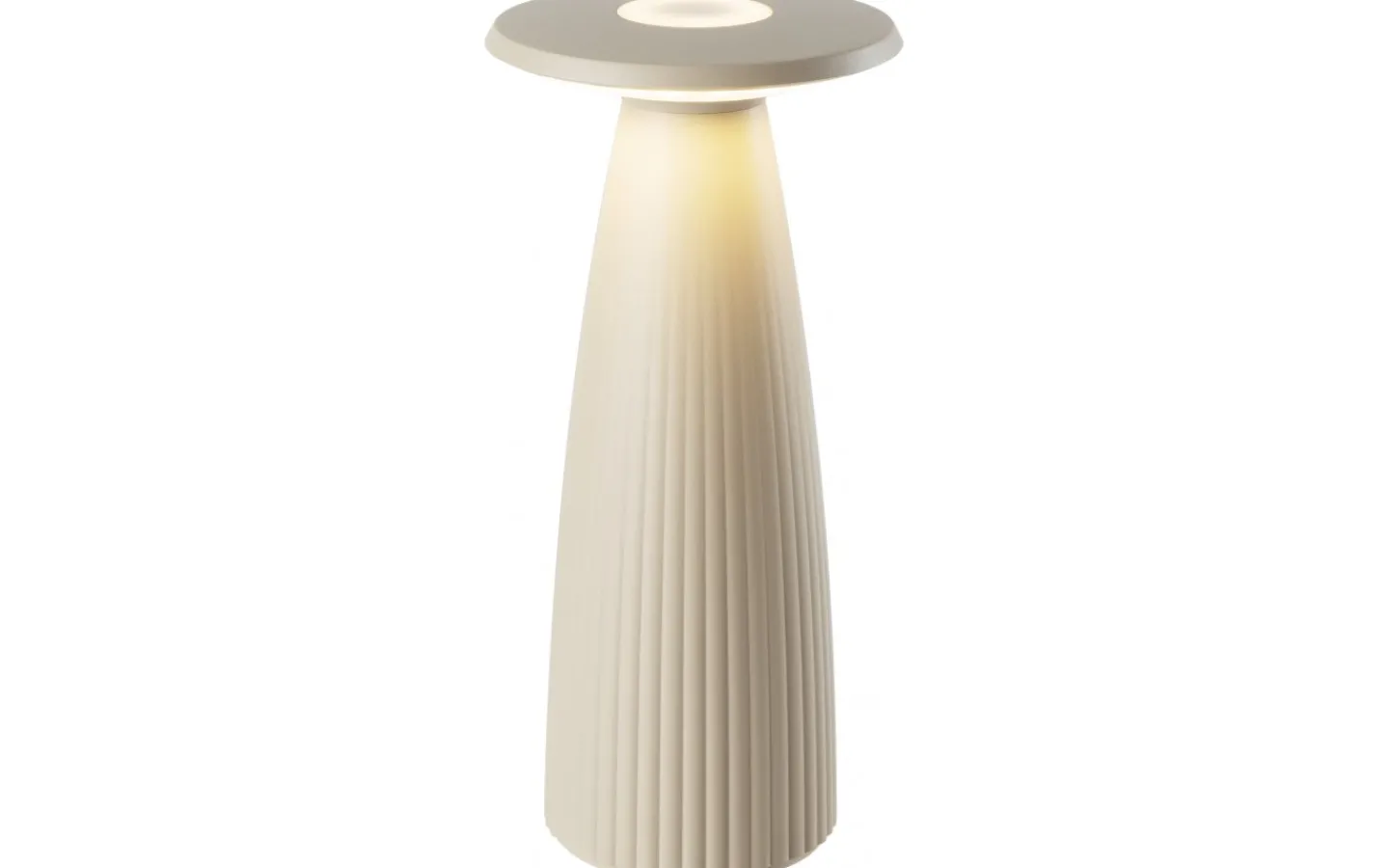 Allmänbelysning|Uppladdningsbara Lampor Utomhus<Ubiqua Lighting Flora Batterilampa 24cm 2700/3000K Sand IP54