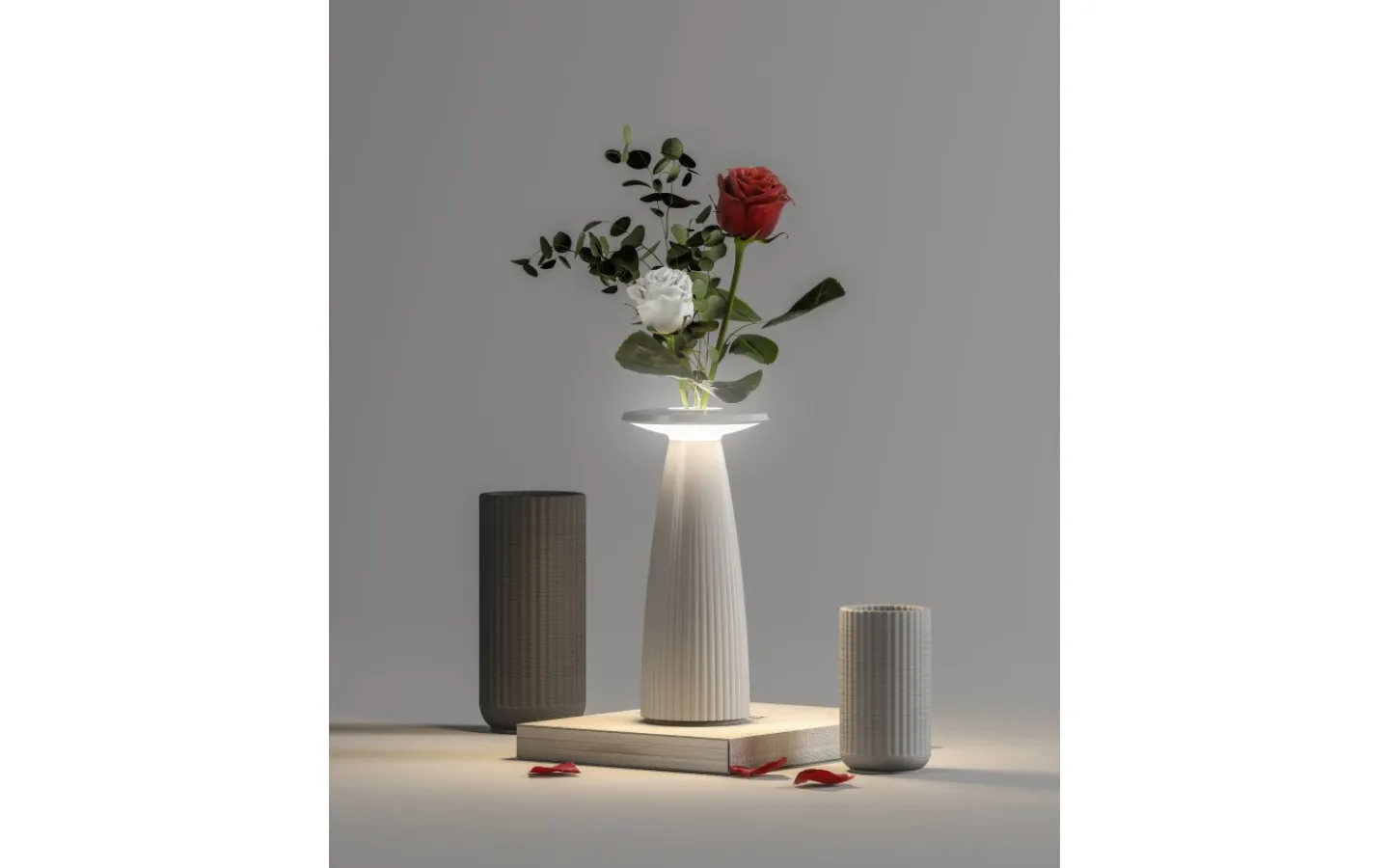 Allmänbelysning|Uppladdningsbara Lampor Utomhus<Ubiqua Lighting Flora Batterilampa 24cm 2700/3000K Vit IP54