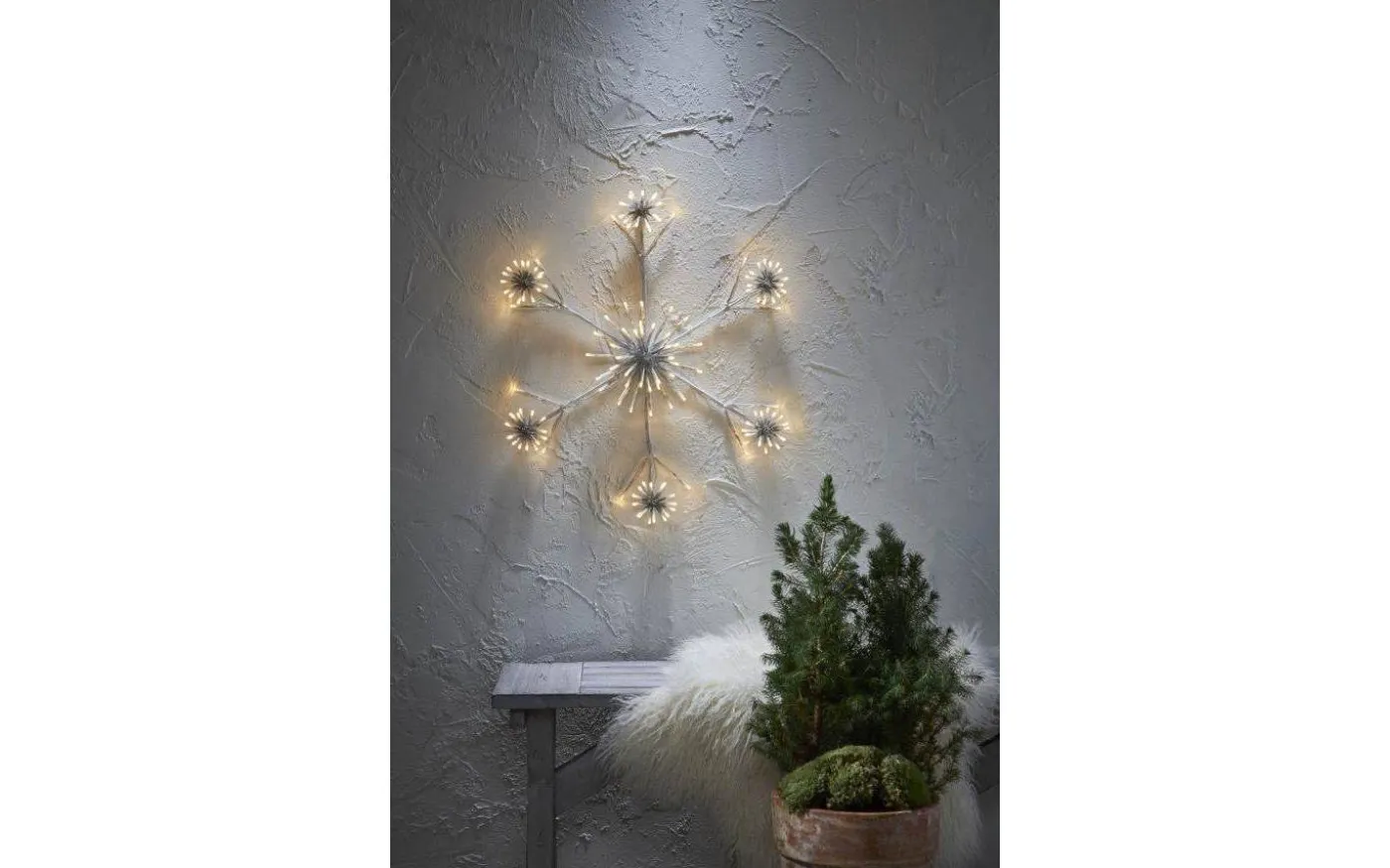 Flower Snowflake Siluett 60cm Varmvit IP44