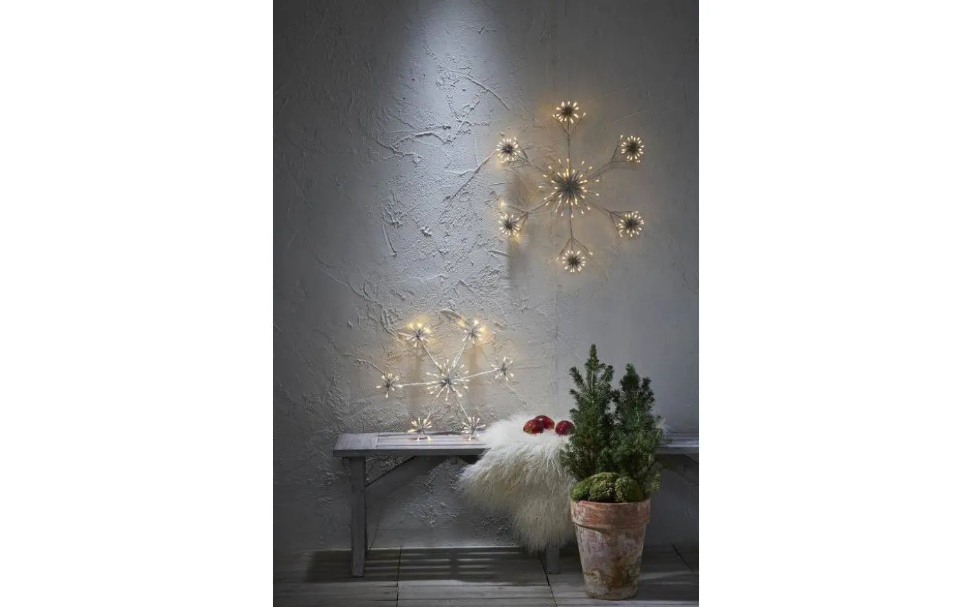 Flower Snowflake Siluett 50cm Varmvit IP44