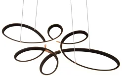 Trio Lighting Fly Takpendel 83cm LED mattsvart* Stora Taklampor Ø70-150 Cm