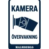 Malmbergs Fönsterdekal -Kameraövervakning-, insida fönster* Fjärrströmbrytare