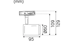 Focus Track Micro 1-fas LED 10W 3000K Vit