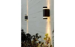 Upp & Nedljus Lampor<Nordlux Focus Vägglampa 2L Svart IP44