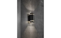 Upp & Nedljus Lampor<Nordlux Focus Vägglampa 2L Svart IP44