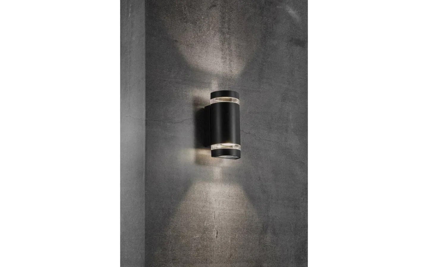 Upp & Nedljus Lampor<Nordlux Focus Vägglampa 2L Svart IP44