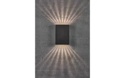 Upp & Nedljus Lampor<Nordlux Fold 15 Vägglampa LED 3000K 2x5W Svart IP54