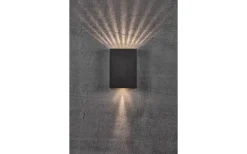 Upp & Nedljus Lampor<Nordlux Fold 15 Vägglampa LED 3000K 2x5W Svart IP54