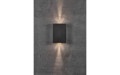 Upp & Nedljus Lampor<Nordlux Fold 15 Vägglampa LED 3000K 2x5W Svart IP54