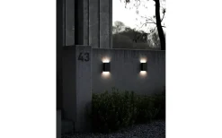 Upp & Nedljus Lampor<Nordlux Fold 15 Vägglampa LED 3000K 2x5W Svart IP54