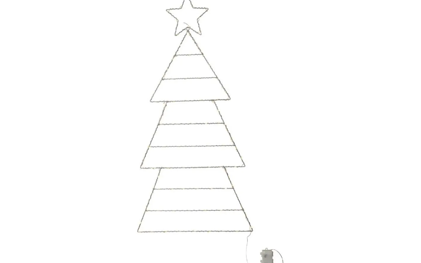 Batteri Julpynt Utomhus<Star Trading Folde Outdoor Batteridriven Siluett Gran 1,2m Silver