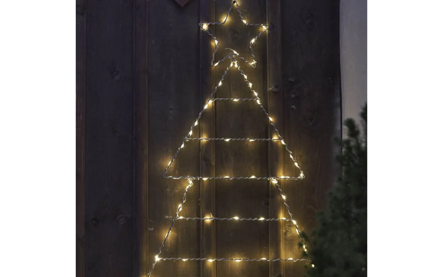 Batteri Julpynt Utomhus<Star Trading Folde Outdoor Batteridriven Siluett Gran 1,2m Silver