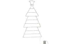 Batteri Julpynt Utomhus<Star Trading Folde Outdoor Batteridriven Siluett Gran 0,9m Silver