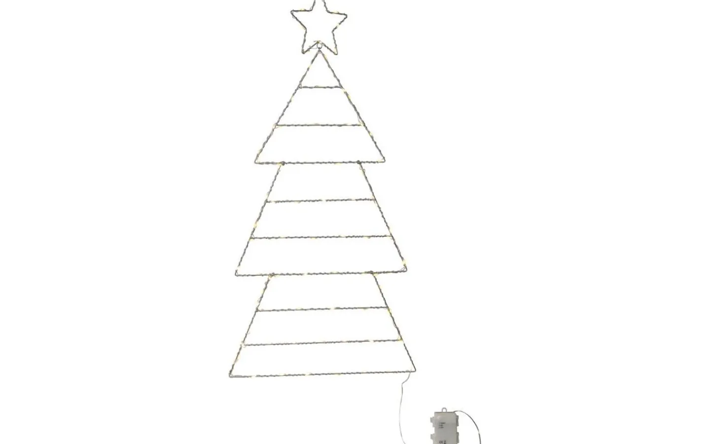 Batteri Julpynt Utomhus<Star Trading Folde Outdoor Batteridriven Siluett Gran 0,9m Silver