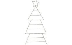 Batteri Julpynt Utomhus<Star Trading Folde Outdoor Batteridriven Siluett Gran 0,9m Silver