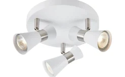 Runda Takspotlights|Takspot Med 3 Lampor<Markslojd Folie Takspotlight 20,5cm Vit/Satin Nickel