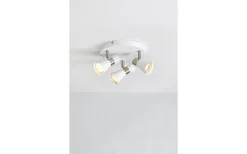 Runda Takspotlights|Takspot Med 3 Lampor<Markslojd Folie Takspotlight 20,5cm Vit/Satin Nickel