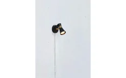 Folie Vägglampa Svart/Antikmässing