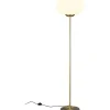 Golvlampor<Trio Lighting Fomento Golvlampa E27 matt mässing/vit