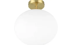 Fomento Plafond E27 matt mässing/vit