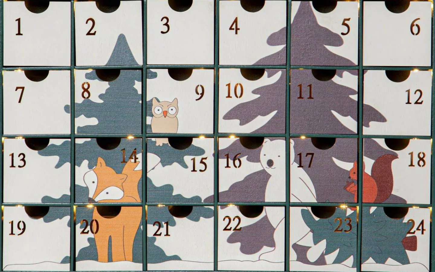 Batteri Julpynt Inomhus|Julpynt Inomhus<Star Trading Forest Friends Adventskalender 38cm Multifärgad