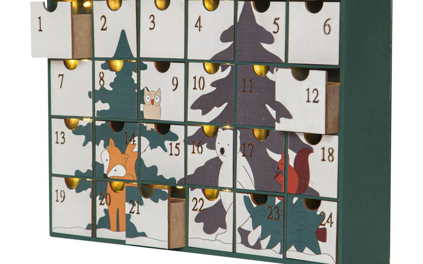 Batteri Julpynt Inomhus|Julpynt Inomhus<Star Trading Forest Friends Adventskalender 38cm Multifärgad