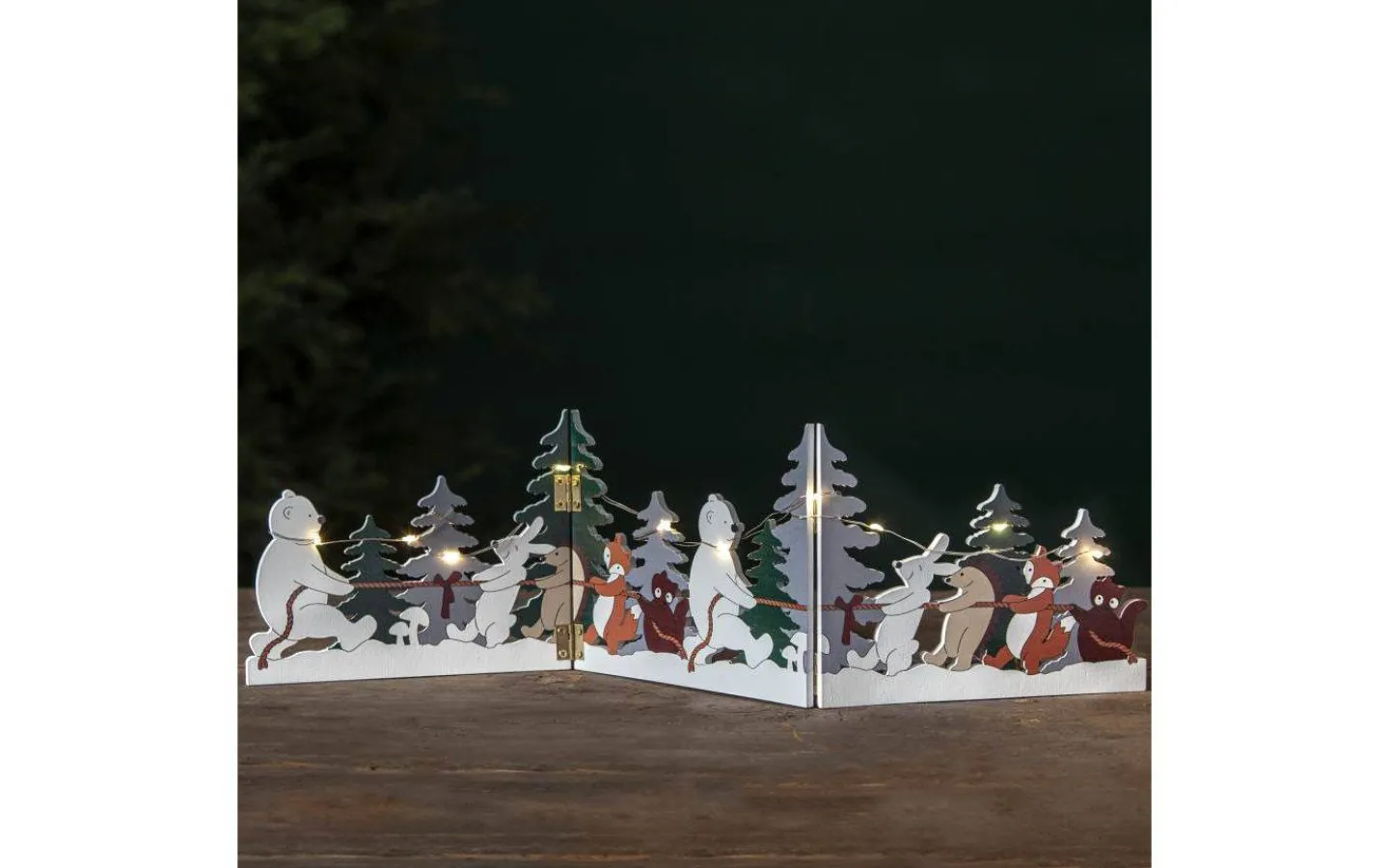 Batteri Julpynt Inomhus<Star Trading Forest Friends Batteridriven Bordsdekoration Dragkamp