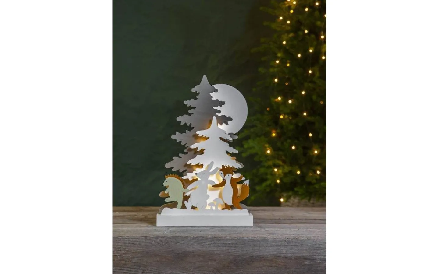 Batteri Julpynt Inomhus<Star Trading Forest Friends Batteridriven Dans Kring Gran 44cm