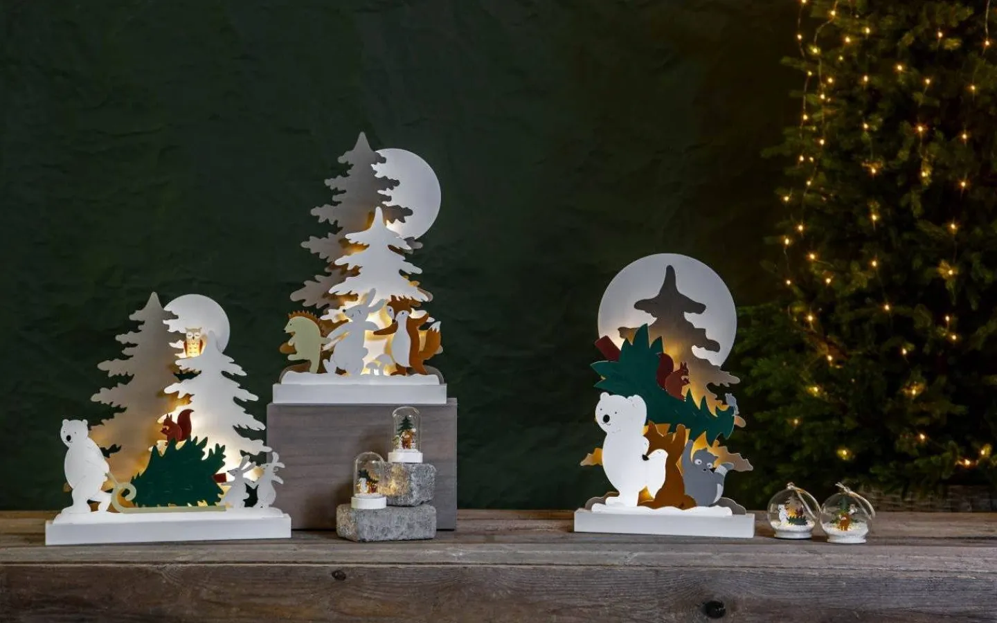 Batteri Julpynt Inomhus<Star Trading Forest Friends Batteridriven Dans Kring Gran 44cm