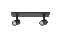 Badrumslampor Tak|Takspot Med 2 Lampor<ArmaturHantverk Fårö Takspotlight 40cm Svart IP44