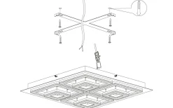 Fradelo Plafond 52cm LED 3000K 48W Svart