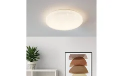 Frania Plafond 55cm LED 3000K 50W Kristalleffekt Vit